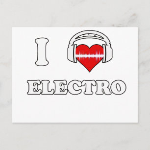 Carte Postale I Love Electro