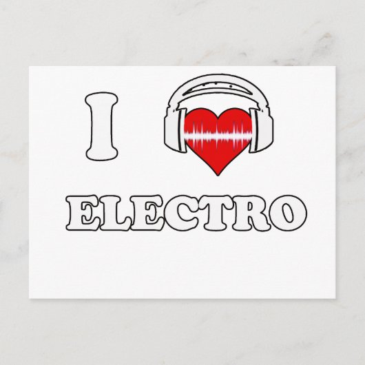 Carte Postale I Love Electro (Devant)