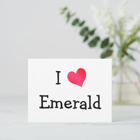 Carte Postale I Love Emerald (Debout devant)