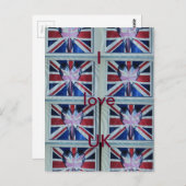Carte Postale I Love England Art Print (Devant / Derrière)