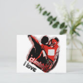Carte Postale I Love Escalade Pulley (Debout devant)