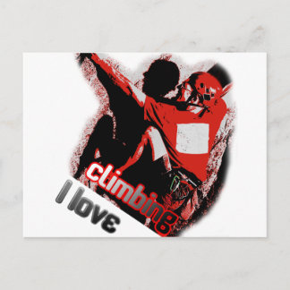 Carte Postale I Love Escalade Pulley