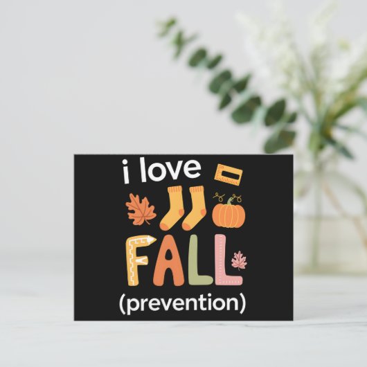 Carte Postale I Love Fall Prevention (Debout devant)