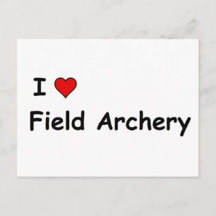 Carte Postale I Love Field Archery