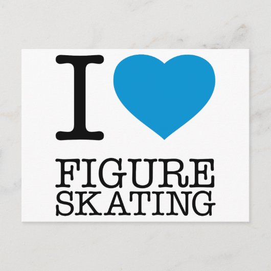 CARTE POSTALE I LOVE FIGURE SKATING (Devant)