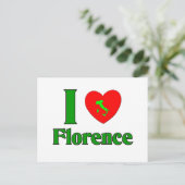 Carte Postale I Love Florence Italie (Debout devant)