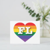 Carte Postale I Love Florida Rainbow Heart (Debout devant)