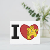 Carte Postale I Love Giraffes (Debout devant)