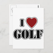 Carte Postale I Love Golf (Devant / Derrière)