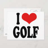 Carte Postale I Love Golf (Devant / Derrière)