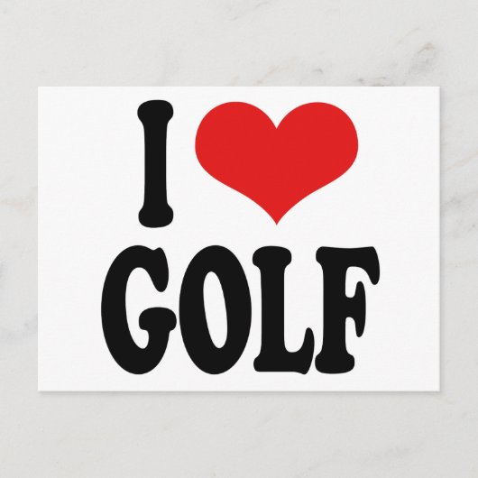 Carte Postale I Love Golf (Devant)