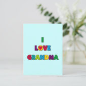 Carte Postale I Love Grandma T-shirts et cadeaux (Debout devant)