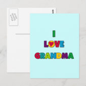 Carte Postale I Love Grandma T-shirts et cadeaux (Devant / Derrière)
