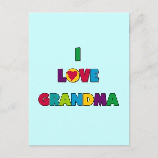 Carte Postale I Love Grandma T-shirts et cadeaux (Devant)