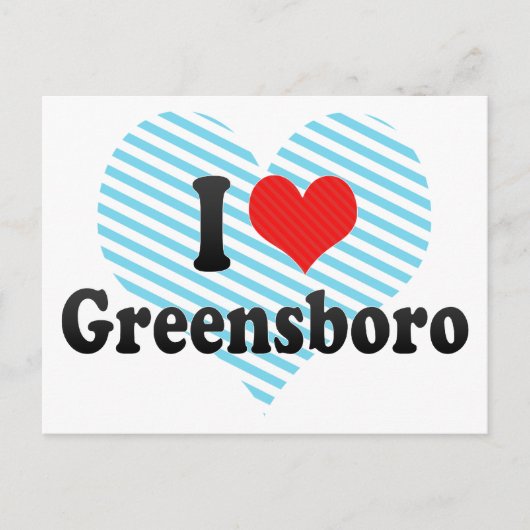 Carte Postale I Love Greensboro (Devant)