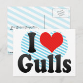 Carte Postale I Love Gulls (Devant / Derrière)