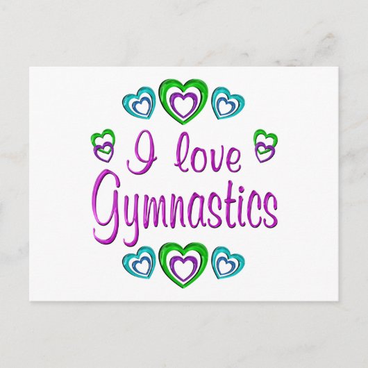 Carte Postale I Love Gymnastique (Devant)