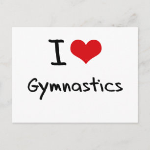 Carte Postale I Love Gymnastique