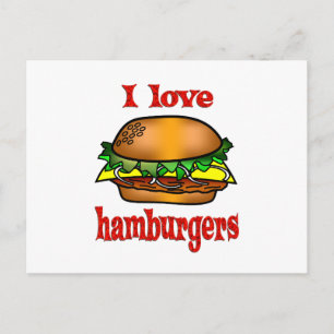 Carte Postale I Love Hamburgers