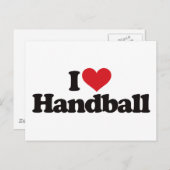 Carte Postale I Love Handball (Devant / Derrière)