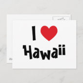 Carte Postale I Love Hawaii (Devant / Derrière)