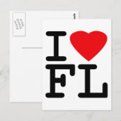 Carte Postale I Love Heart Florida (Devant / Derrière)