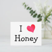 Carte Postale I Love Honey (Debout devant)