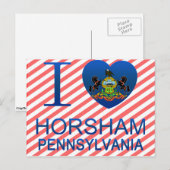 Carte Postale I Love Horsham, PA (Devant / Derrière)