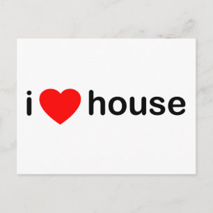 Carte Postale I Love House