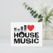Carte Postale I Love House Music (Debout devant)