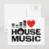 Carte Postale I Love House Music (Devant / Derrière)