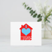 Carte Postale I Love House Music - Heart House (Debout devant)