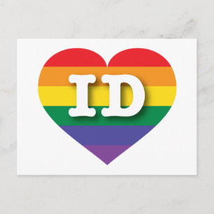Carte Postale I Love Idaho Rainbow Heart