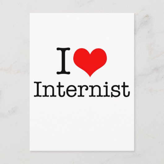 Carte Postale I Love Internist (Devant)
