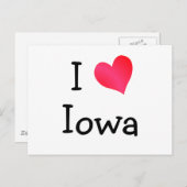 Carte postale I Love Iowa (Devant / Derrière)