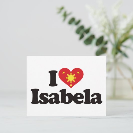 Carte Postale I Love Isabela (Debout devant)