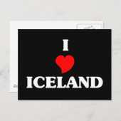 Carte Postale I Love Islande (Devant / Derrière)