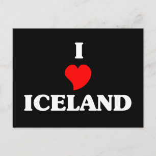Carte Postale I Love Islande