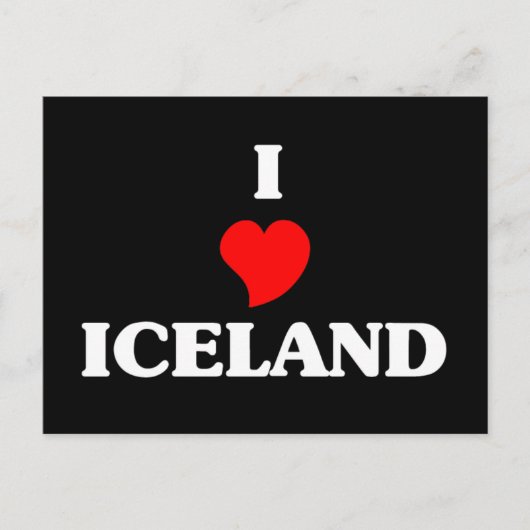 Carte Postale I Love Islande (Devant)