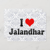 Carte Postale I Love Jalandhar, Inde (Devant / Derrière)