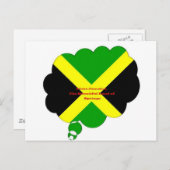 Carte Postale I Love Jamaica Text on Flag Art Print (Devant / Derrière)