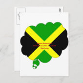 Carte Postale I Love Jamaica Text on Flag Art Print (Devant / Derrière)
