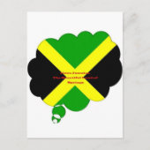 Carte Postale I Love Jamaica Text on Flag Art Print (Devant)