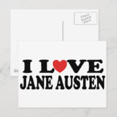 Carte Postale I Love Jane Austen Classic (Devant / Derrière)