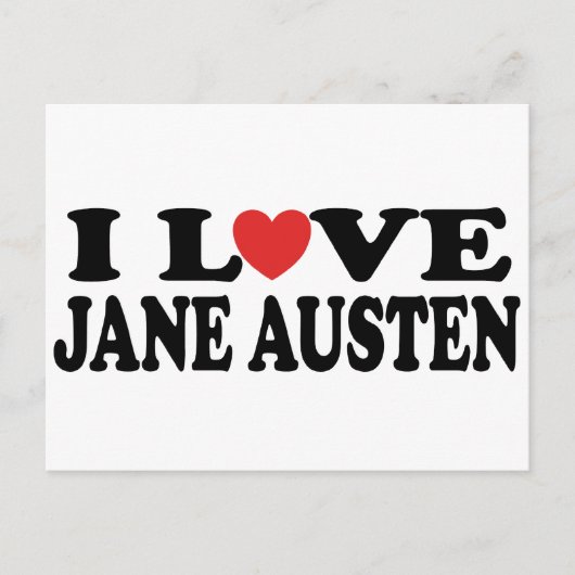 Carte Postale I Love Jane Austen Classic (Devant)