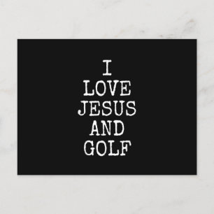 Carte Postale I Love Jesus And Golf Tee Shirt Golfing