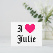 Carte Postale I Love Julie (Debout devant)