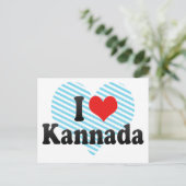 Carte Postale I Love Kannada (Debout devant)