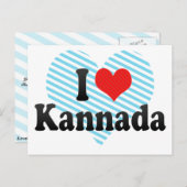 Carte Postale I Love Kannada (Devant / Derrière)