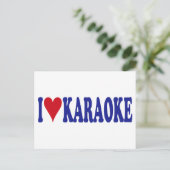 Carte Postale I Love Karaoke (Debout devant)
